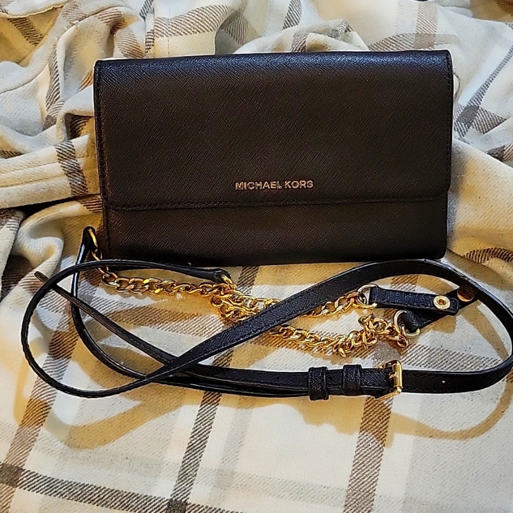 Michael Kors crossbody wallet Black